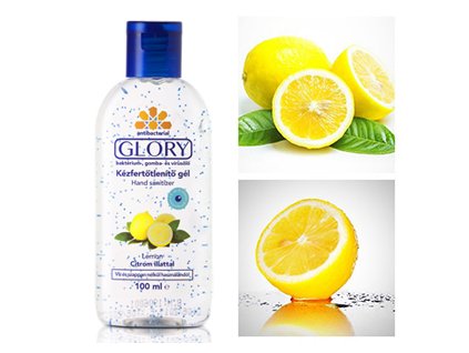 GLORY Dezinfekčný gél na ruky s citrónovou vôňou 100ml