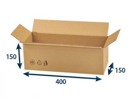 kartonova krabica 400 x 150 x 150 3vvl chlopnova
