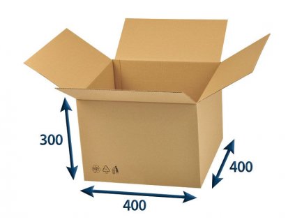 kartonova krabica 400 x 400 x 300 3vvl chlopnova