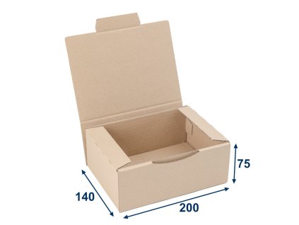 Poštová krabica so zámčekom 205x155x85 hnedá