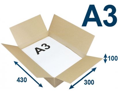 krabica chlopnova na tlacoviny a3 430 x 300 x 100 3vvl