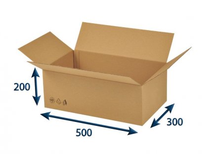 kartonova krabica 500 x 300 x 200 3vvl chlopnova