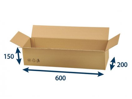 kartonova krabica 600 x 200 x 150 3vvl chlopnova