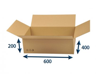 kartonova krabica 600 x 400 x 200 3vvl chlopnova