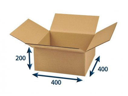 kartonova krabica 400 x 400 x 200 5vvl chlopnova