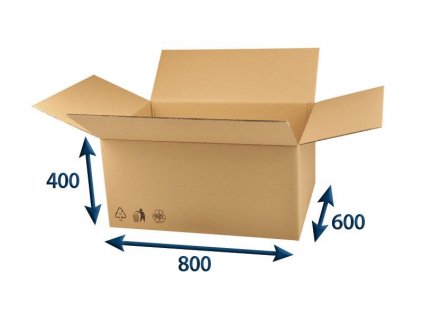 kartonova krabica 800 x 600 x 400 5vvl chlopnova
