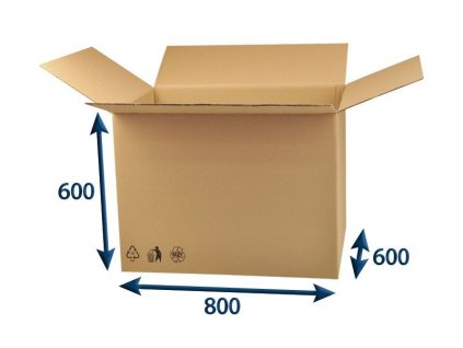 kartonova krabica 800 x 600 x 600 5vvl chlopnova