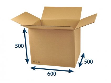 kartonova krabica 600 x 500 x 500 5vvl chlopnova