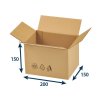 kartonova krabica 200 x 150 x 150 3vvl chlopnova