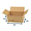 kartonova krabica 300 x 200 x 150 3vvl chlopnova