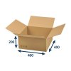 kartonova krabica 400 x 400 x 200 3vvl chlopnova
