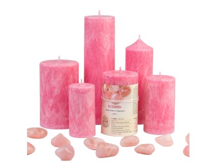 Sviečka JASPIRE® s energiou kameňa Ruženín