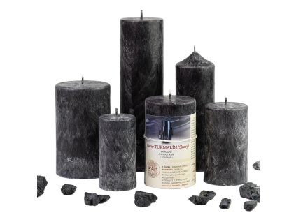 Sviečka JASPIRE® s energiou kameňa čierny Turmalín