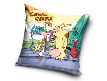 37380 dekoracni polstarek cow and chicken zaskolaci