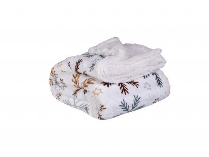 Deka beránek - hnědé vločky