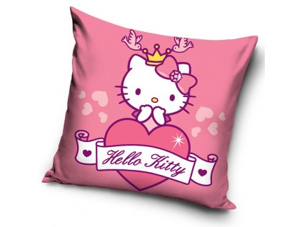 Dětský polštářek Hello Kitty s korunkou