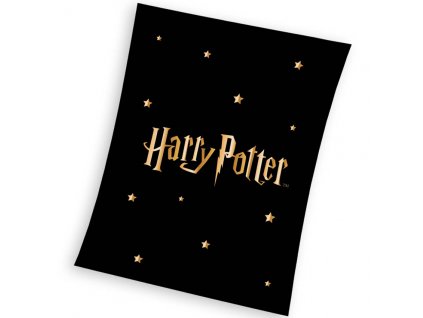 Dětská deka Harry Potter Gold Stars 130x170 cm