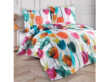 44533 5 satenove povleceni tulipi 140x200 bedtex 332001