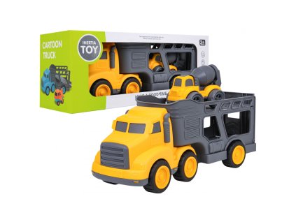 zestaw pojazdow laweta autka budowlane