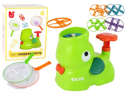 Ügyességi játék Catch Frisbee Elephant Catapult Green