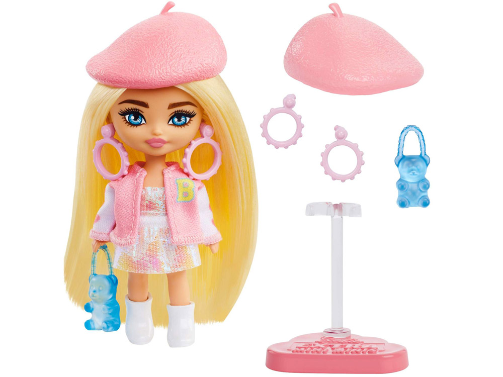 Stílusos divatbaba Barbie Extra Mini Minis barettben