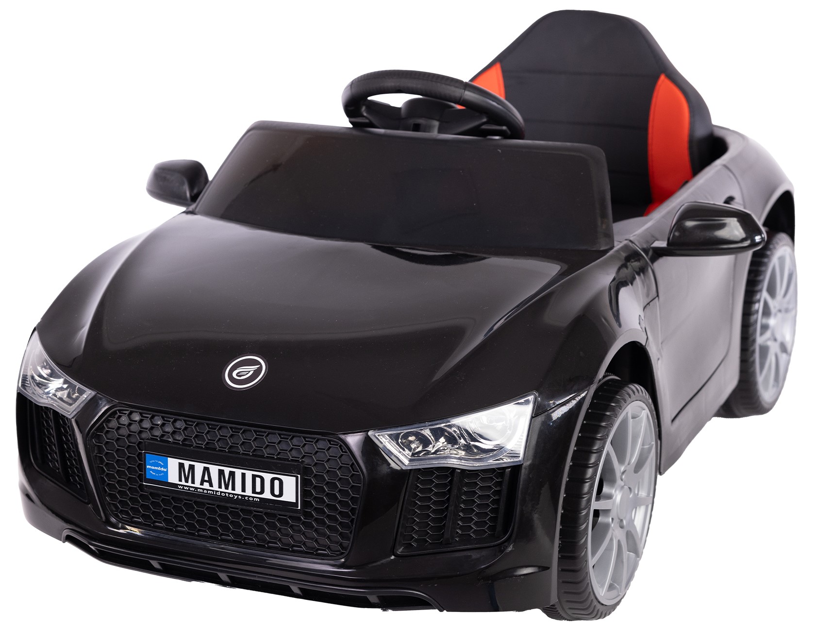 Mamido Elektromos autó Cabrio Fast Wing ökobőr fekete