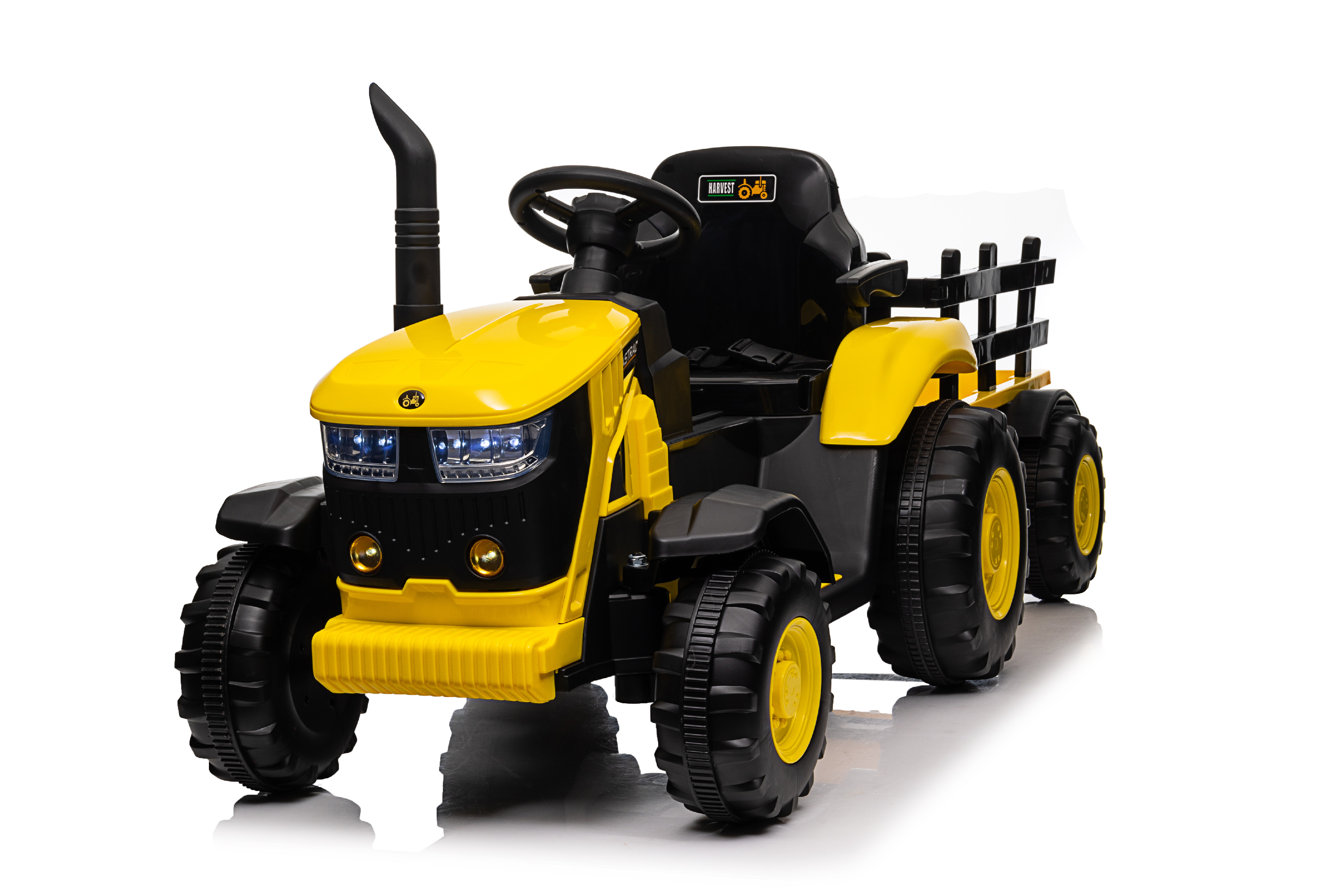 Mamido Gyerek elektromos traktor utánfutóval 12V 7Ah sárga