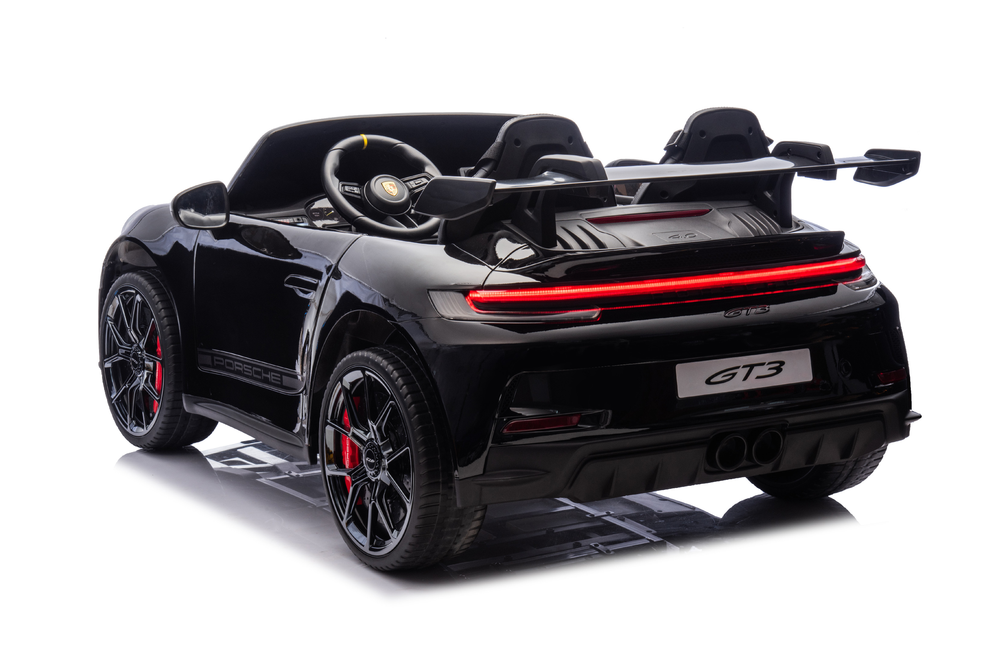 Mamido Elektromos játékautó Porsche 911 GT3 XXL | 24V14Ah | 4x200W | 2 gyermek számára | Fekete fényezéssel