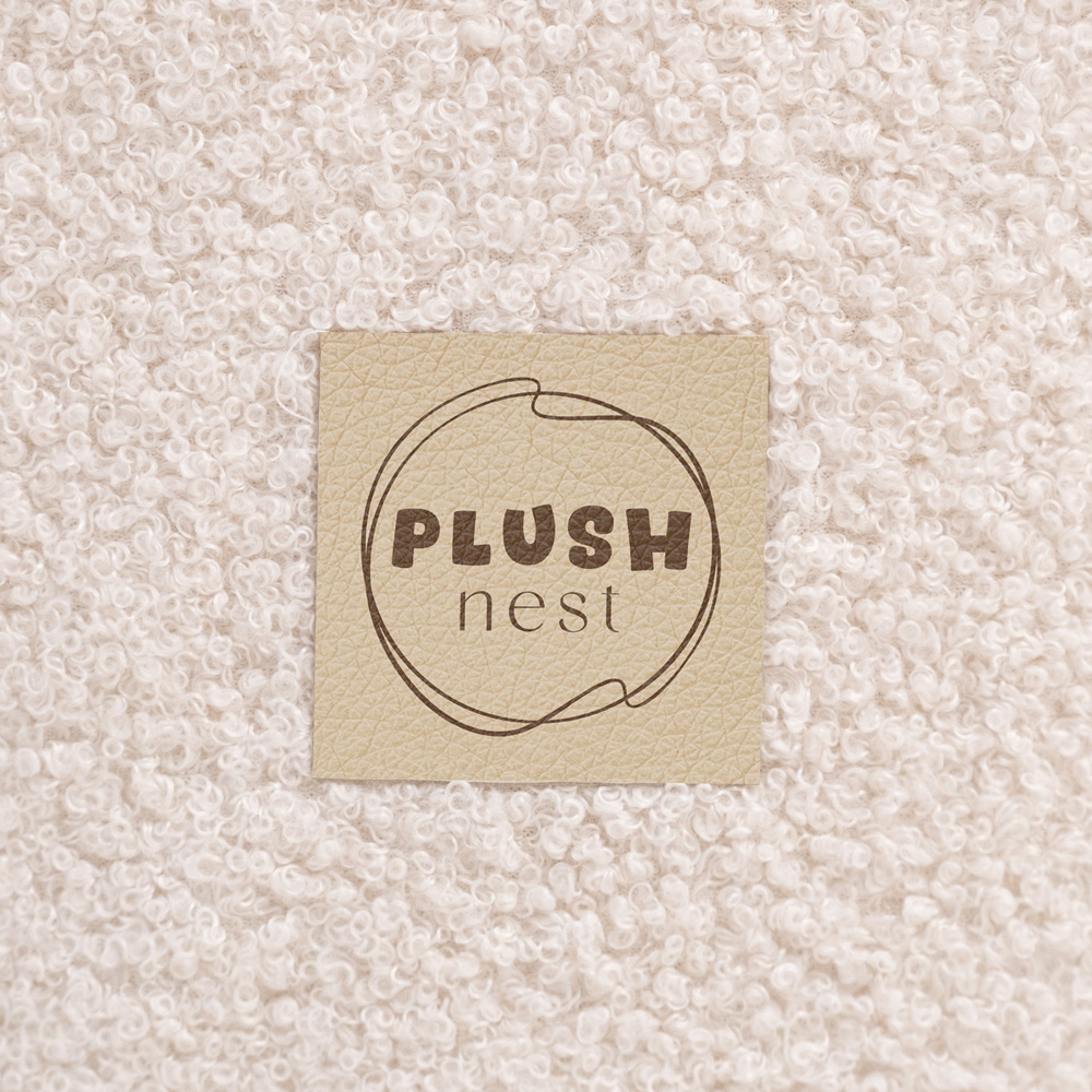 PLUSH NEST Száraz medence kerek Krém bárány Ø 90 × 30 cm