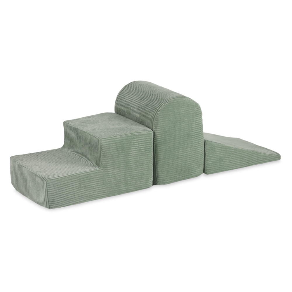 PLUSH NEST Játékkészlet 3 elem prémium kordbársony, zöld