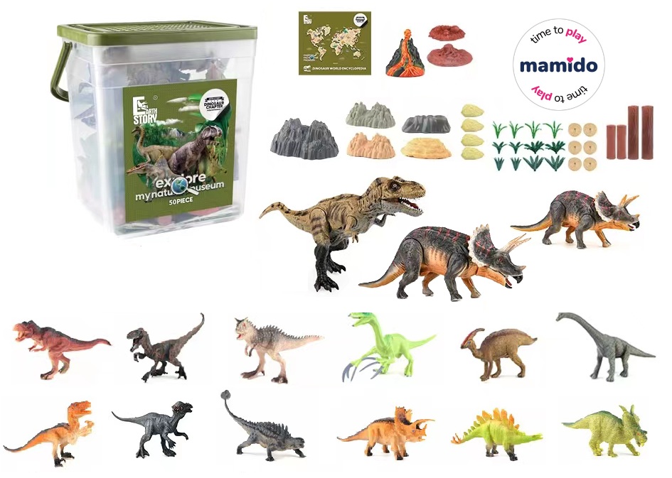 Mamido Nagy dinoszaurusz készlet dobozban Dinosaur Chapter XL 50 darab