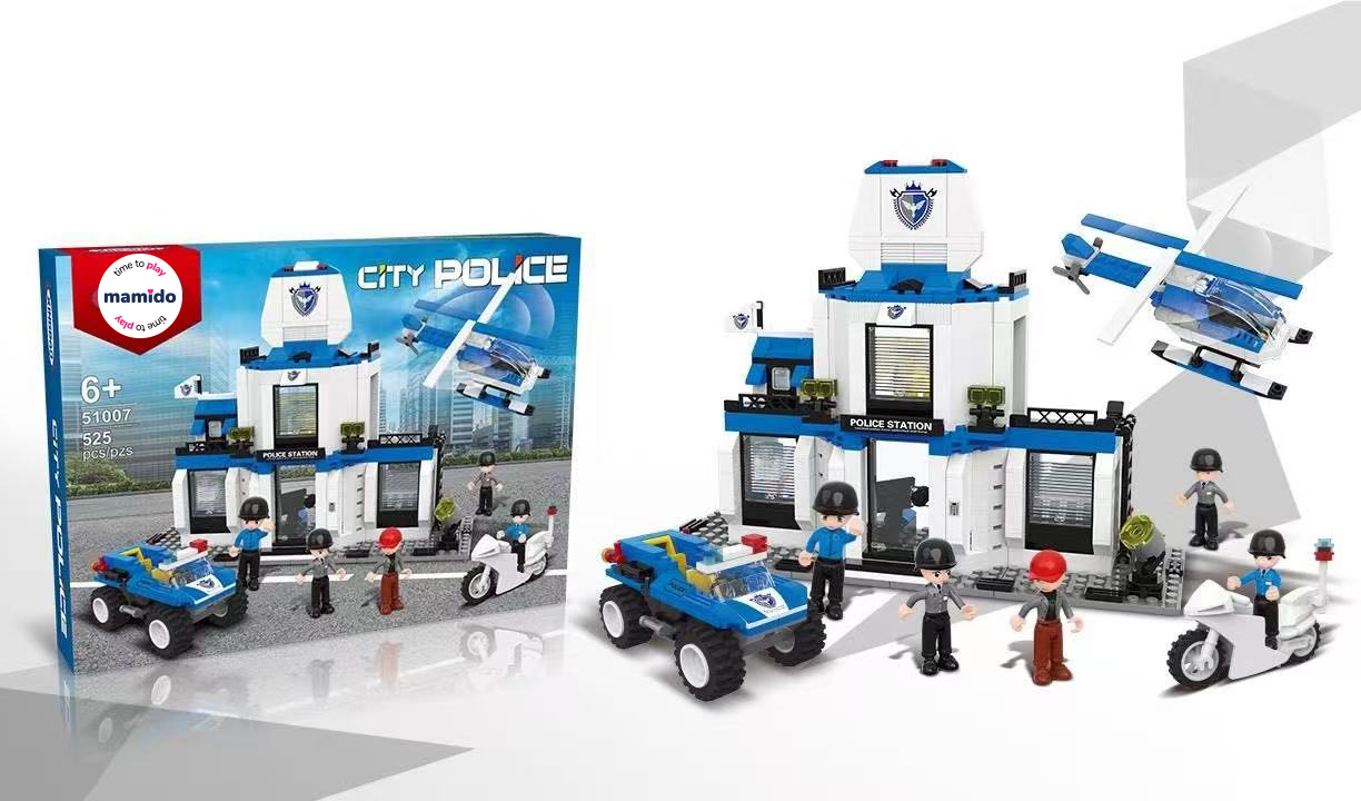 Mamido Rendőrségi építőkocka 518 darab City Police