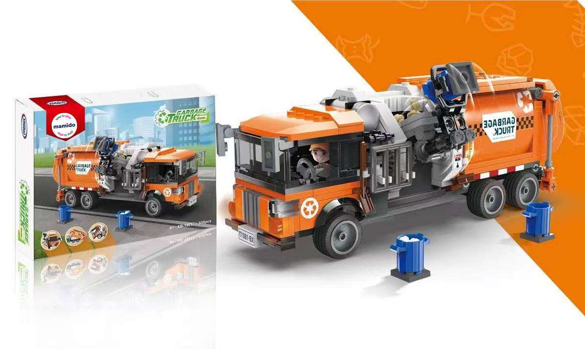 Mamido Szemetesautó építőkészlet 550 darabos MT1405