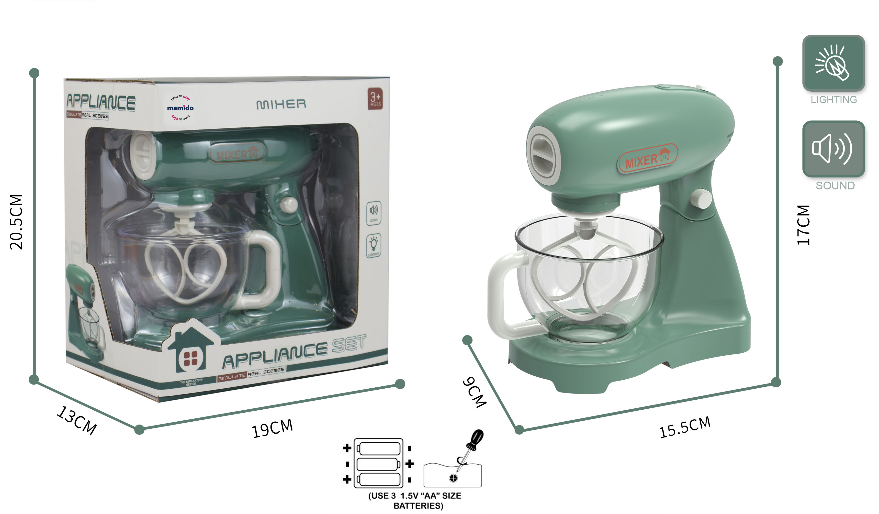 Mamido Gyermek konyhai turmixgép hanggal és fénnyel