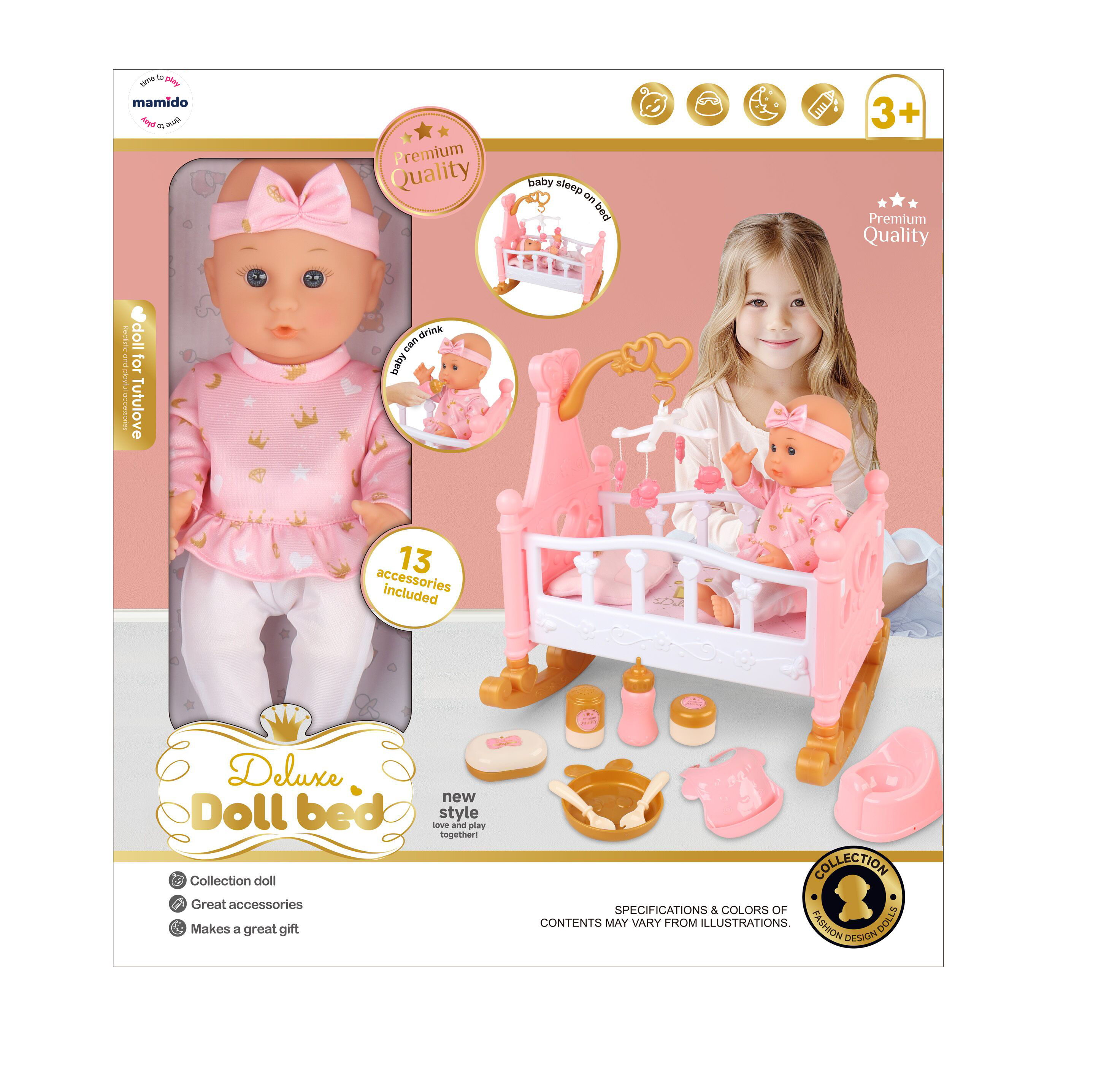 Mamido Baba bölcsővel Deluxe 13 kiegészítővel MT1200