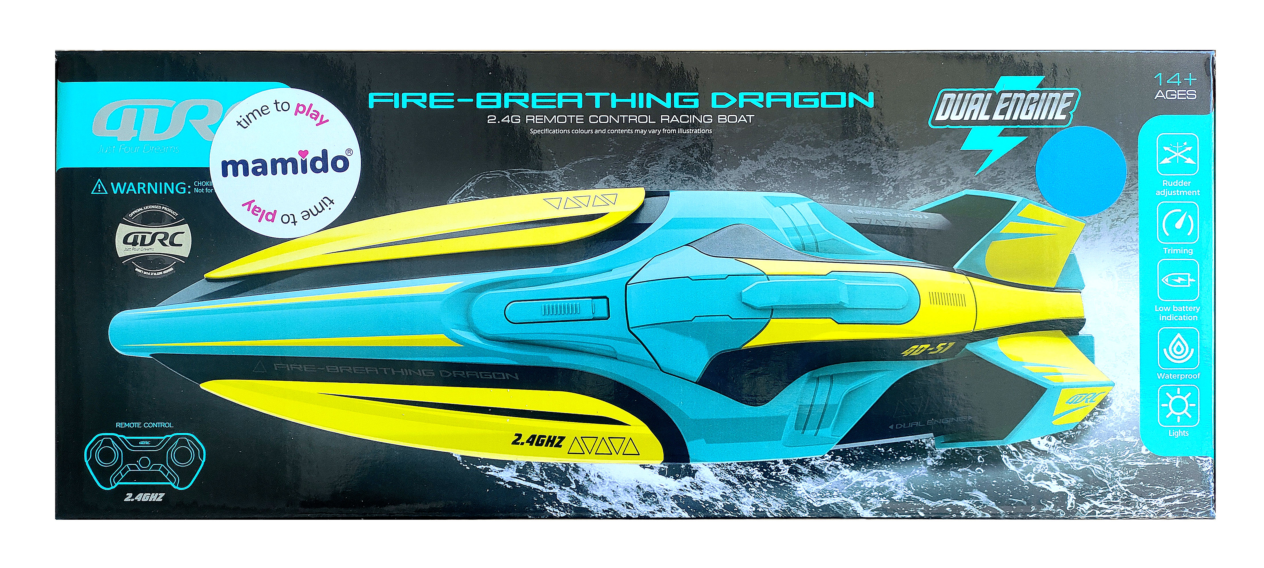 Mamido Távirányítós hajó Dragon kétmotoros szürke