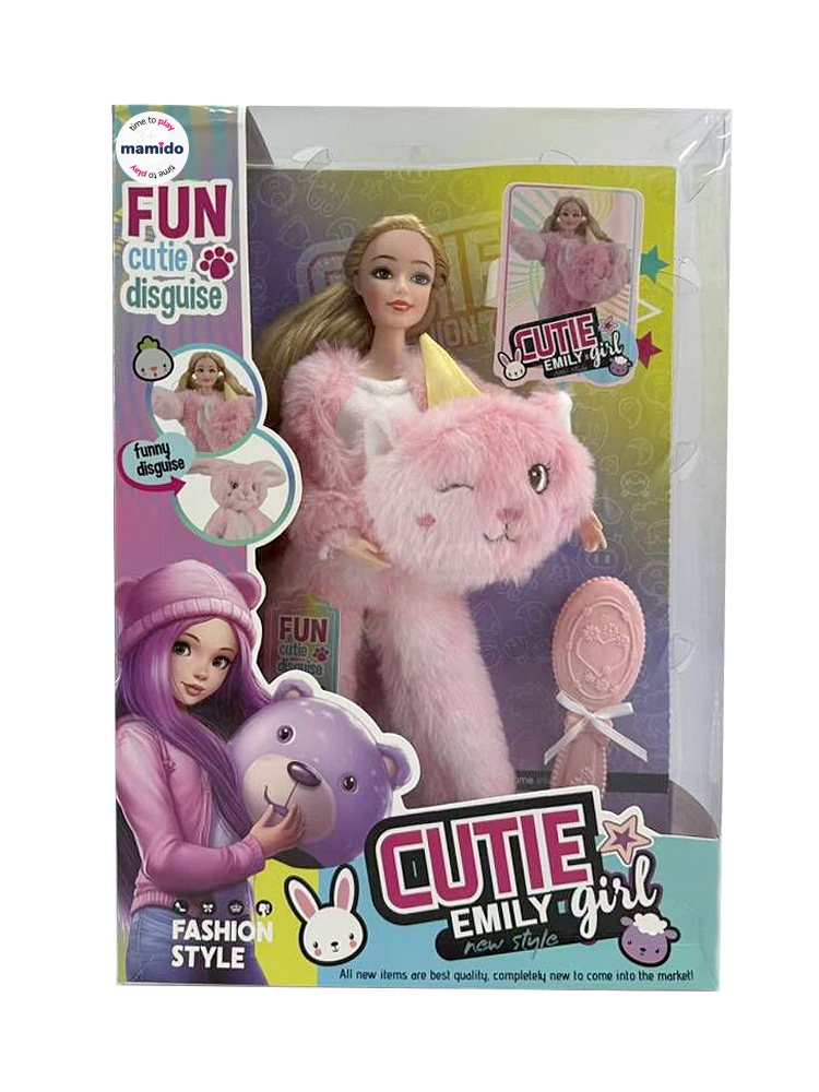 Mamido Baba szőke kabala jelmezben Cute Emily Girl