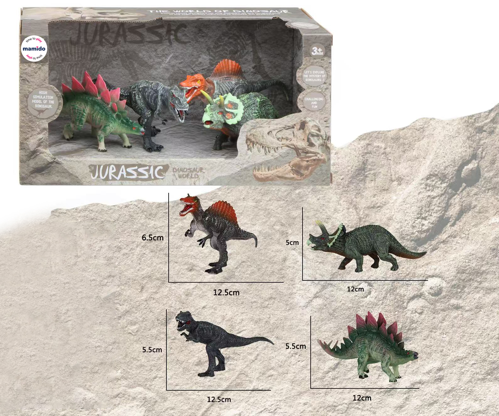 Mamido Dinoszaurusz készlet 4 figura MT1151