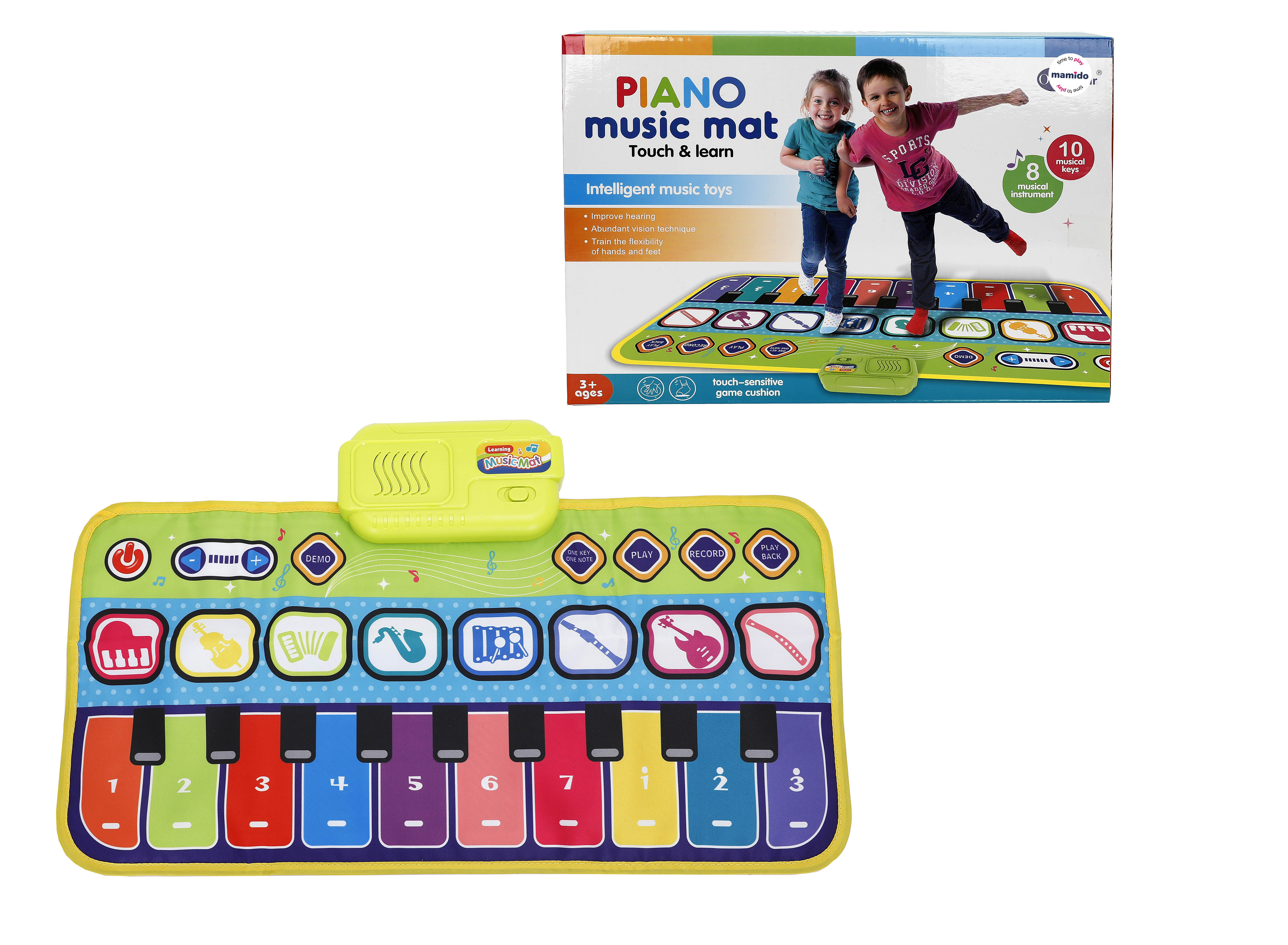 Mamido Interaktív táncszőnyeg hangszerek billentyűkkel 60x30 cm MT1551