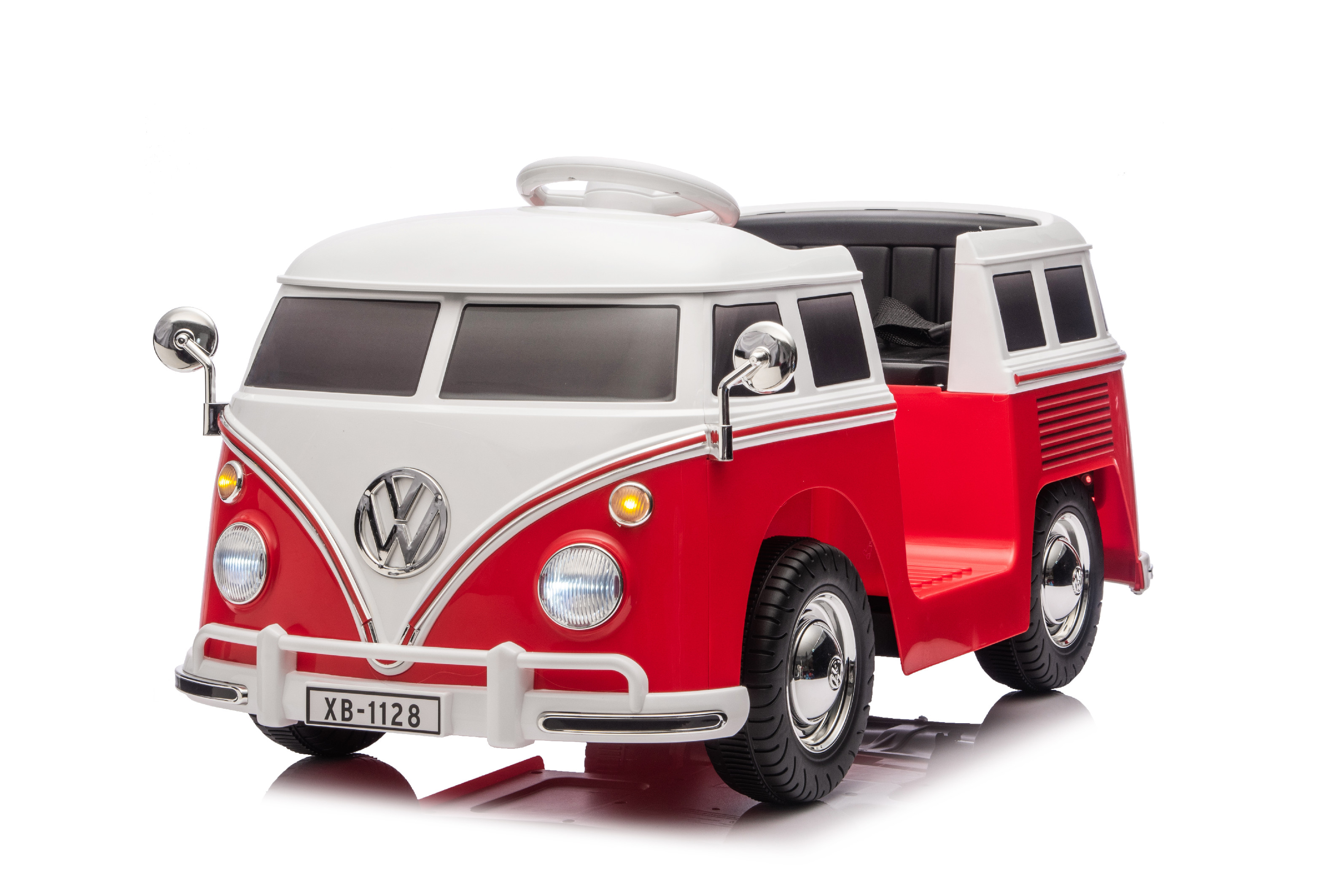 Mamido Elektromos kisautó Volkswagen T1 klasszikus busz 12V | EVA | ECO piros