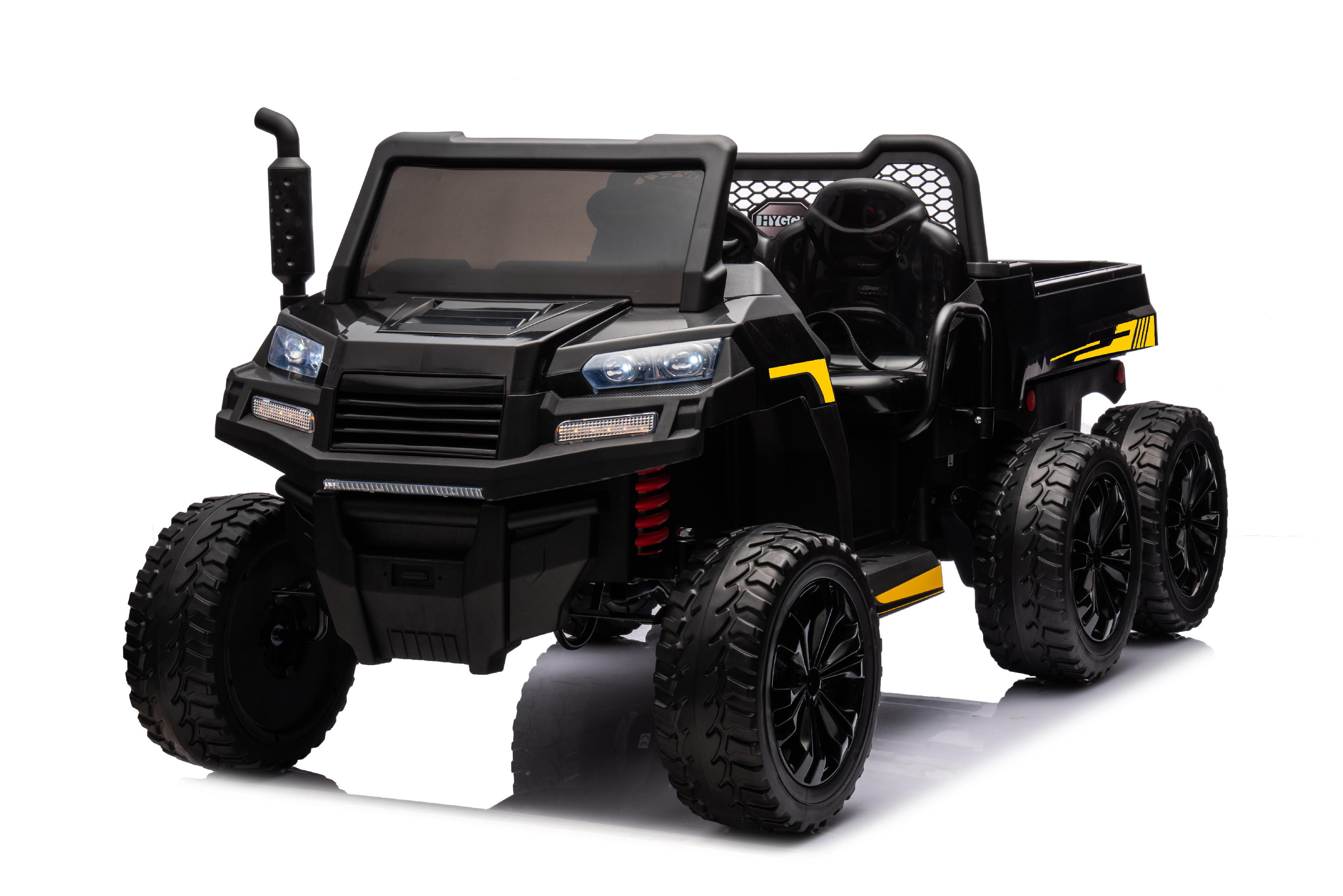 Mamido Elektromos kisautó Farmer Truck 6x6 Billenős 60kg fekete