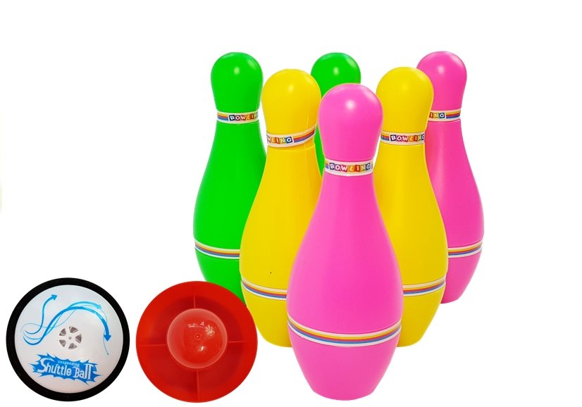 Bowling készlet 6 színes gombostűből