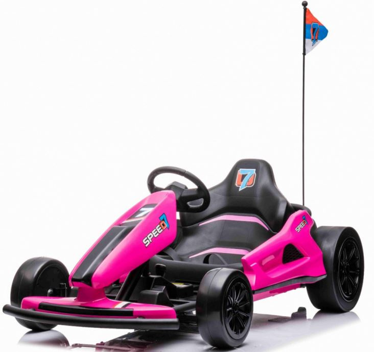 Gyermek elektromos gokart Speed 7 Drift rózsaszín