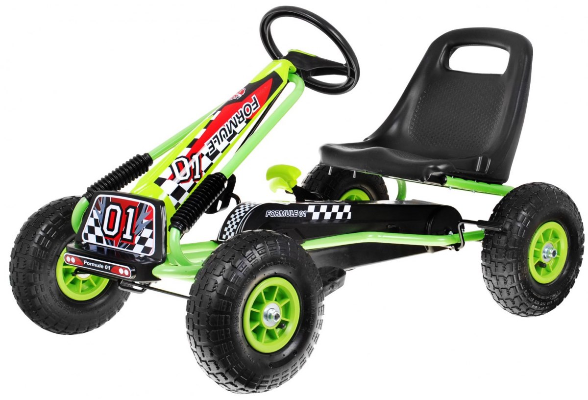 Gyermek gokart felfújható kerekekkel A-15 zöld