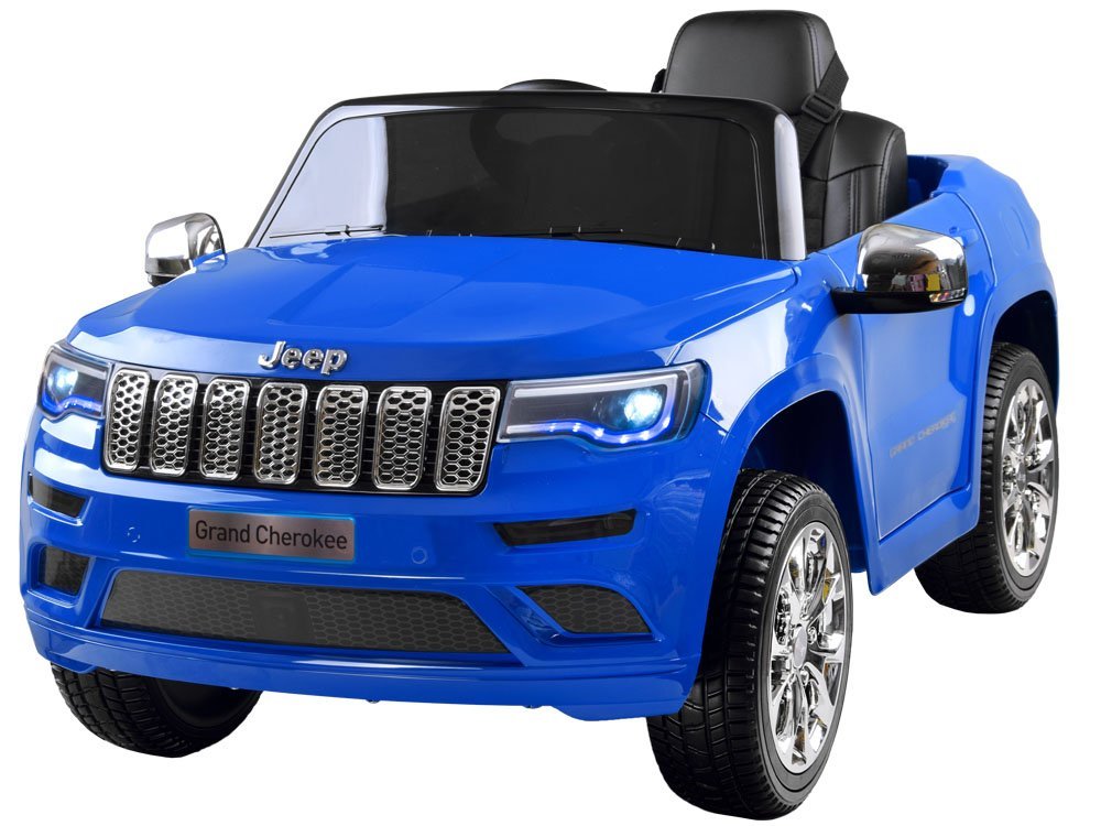 Gyermek elektromos kisautó Jeep Grand Cherokee kékre festve