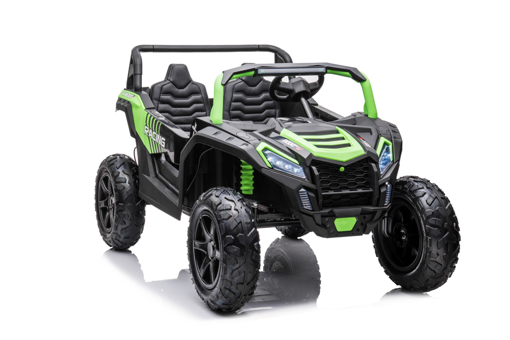 Elektromos kisautó Buggy UTV Erős 24V-os felfújható kerekek zöld