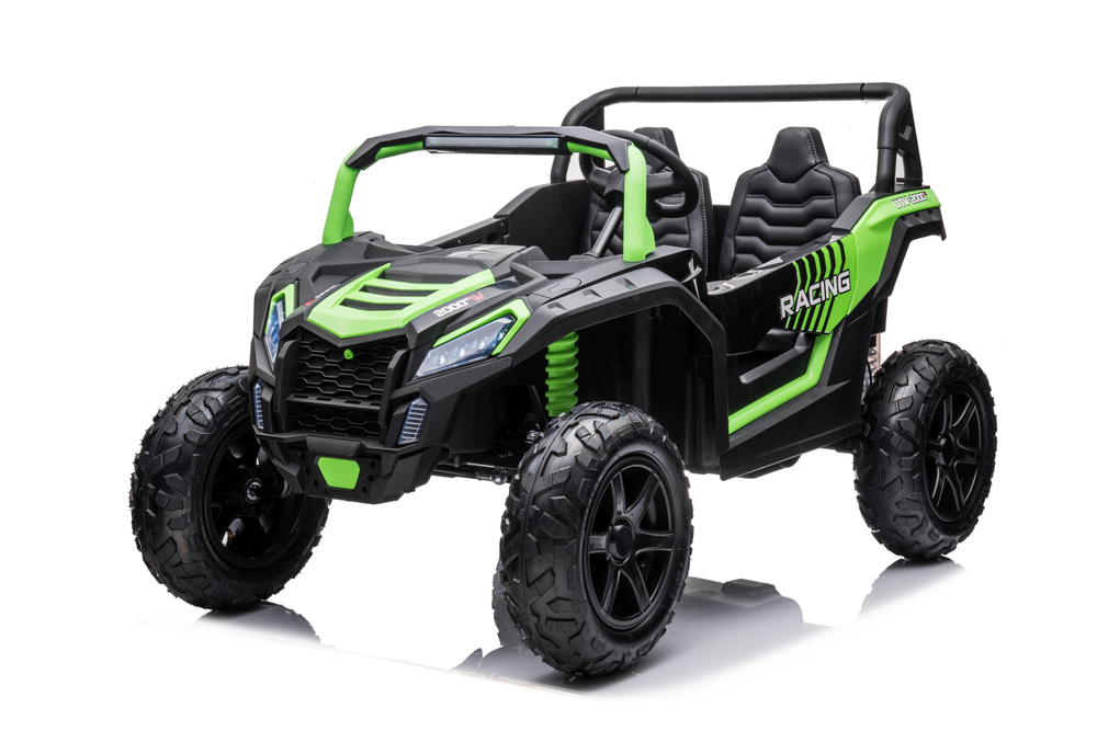 Elektromos kisautó Buggy UTV Erős 24V-os felfújható kerekek zöld
