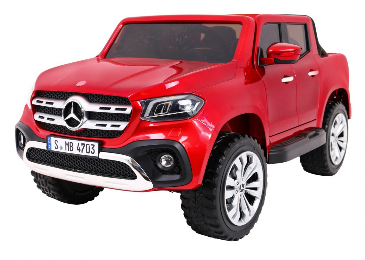Elektromos kisautó Mercedes-Benz X-Class MP4 4x4 pirosra festve