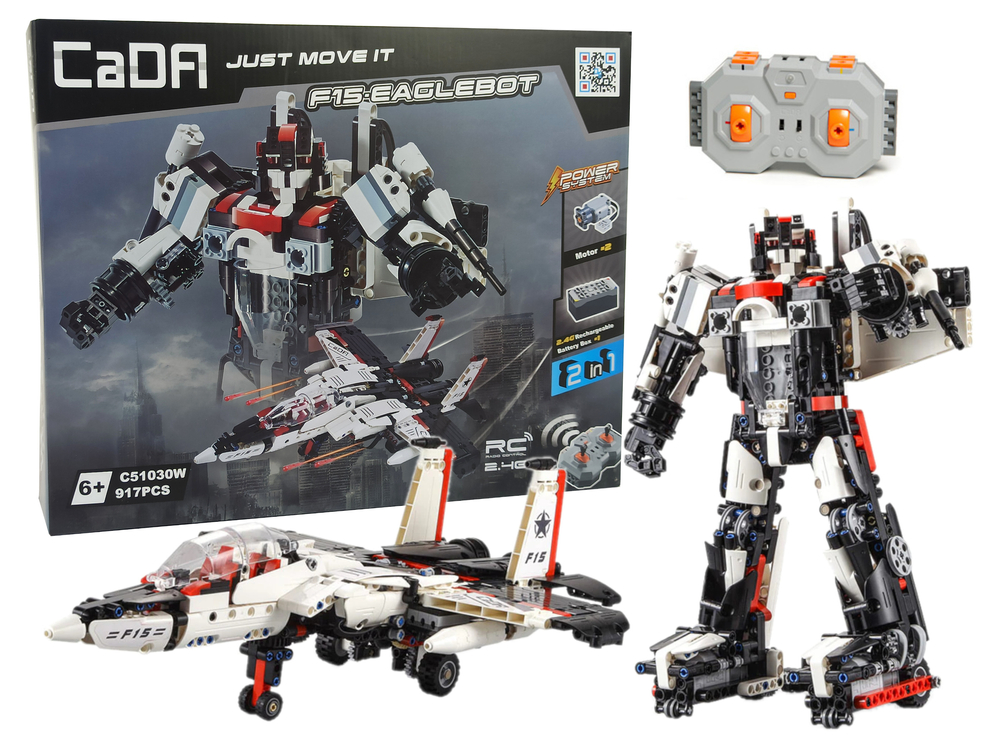 Kit technic R/C 2in1 vadászgép, robot