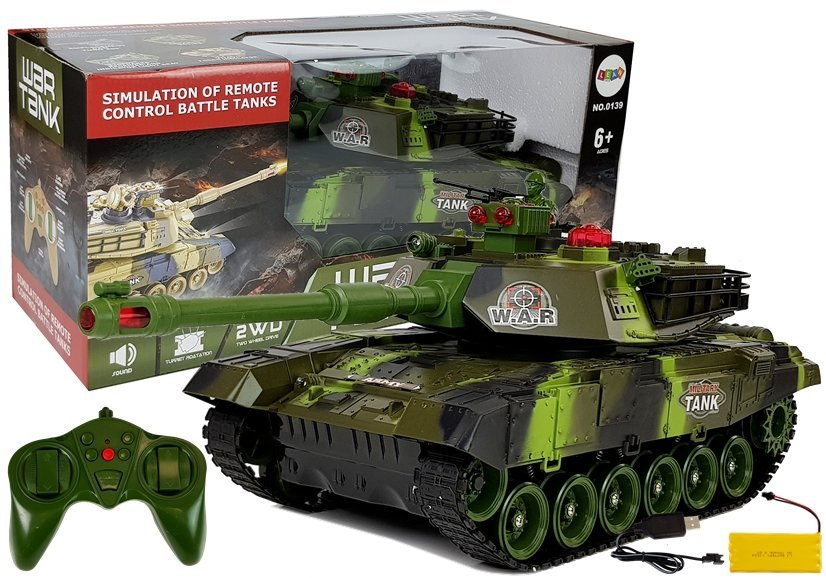 WAR R/C távirányító tank zöld